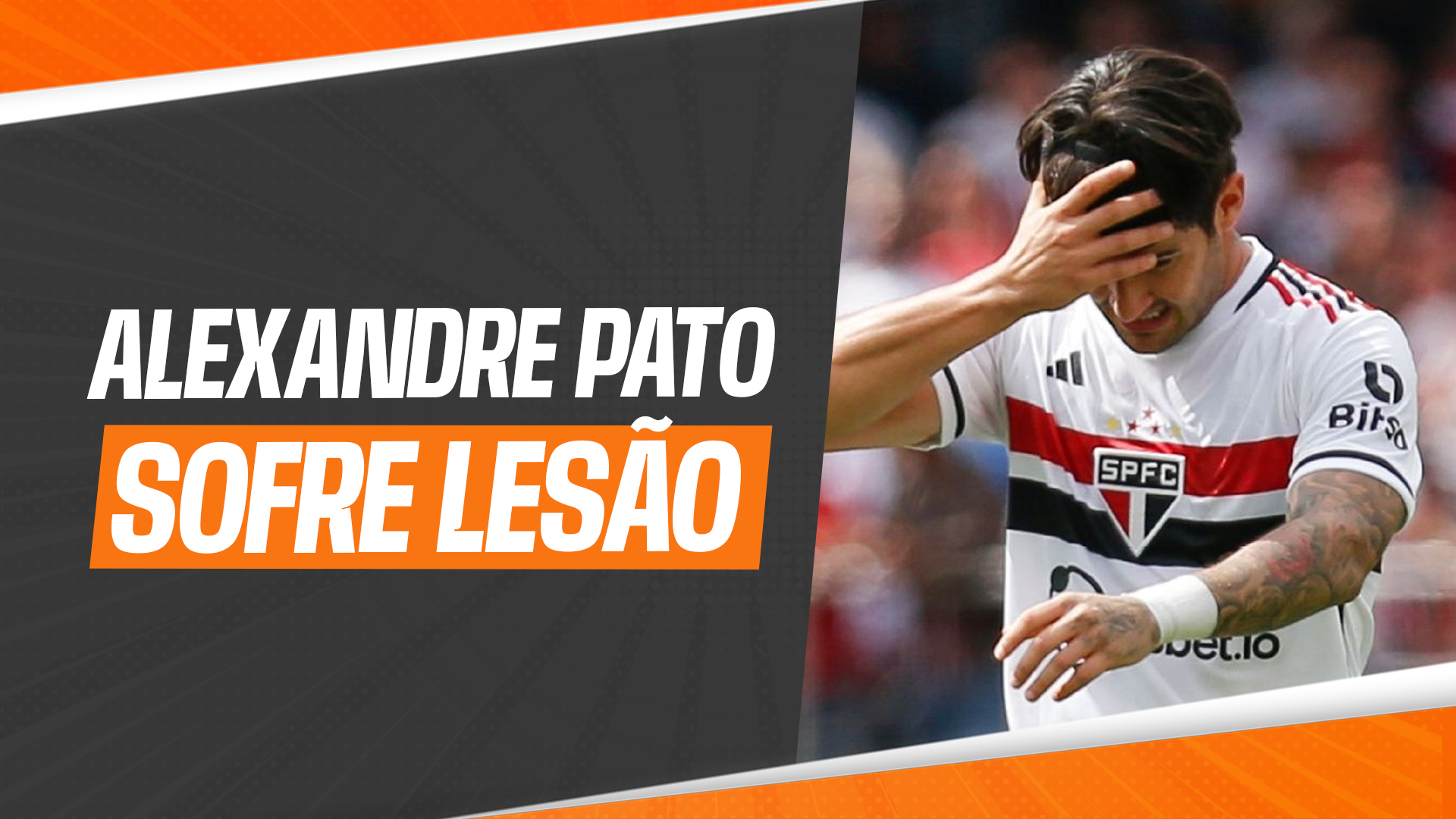 Alexandre Pato, o atacante do São Paulo, sofreu uma lesão na perna, especificamente um estiramento no músculo reto da perna esquerda.
